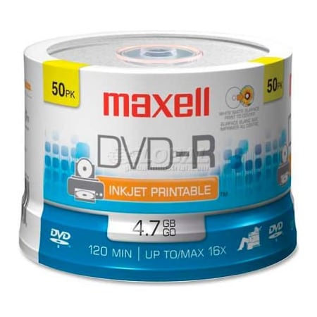 Maxell Maxell DVD Recordable Media, MAX638022, DVD-R Media, 16x Speed, 4.70 GB Capcity 638022